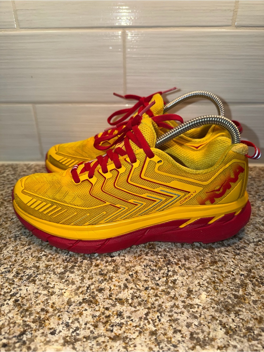 Women’s Yellow and Red Athletic Sneakers - Lightweight Comfort